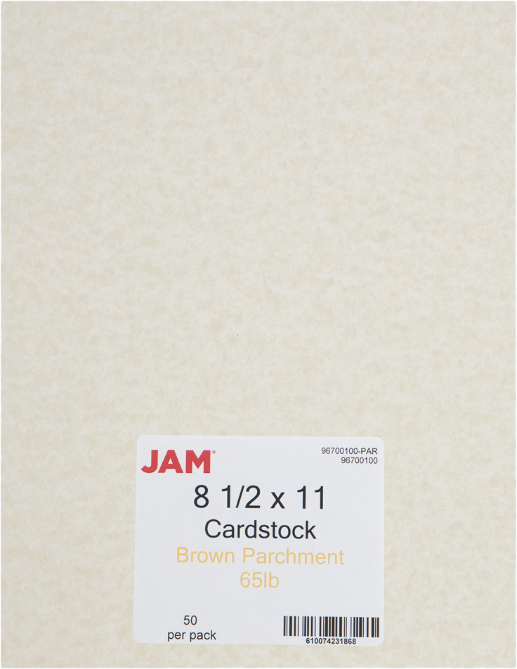 Brown Parchment 65lb 8 1/2 x 11 Cardstock