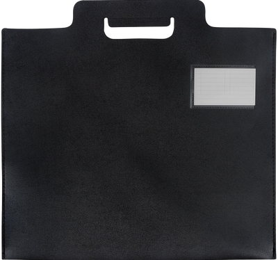 Black 14 x 16 5/8 Plastic Portfolios with Handle