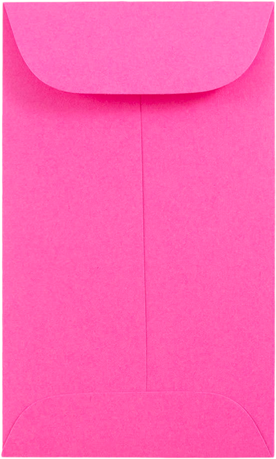 Fuchsia Pink Magenta 32lb #6 Coin Envelopes (3 3/8 x 6)