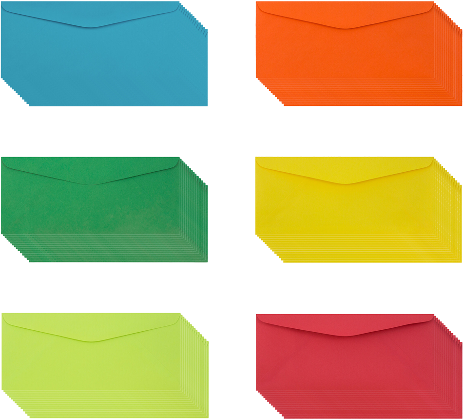 Assorted #9 Regular Envelopes (3 7/8 x 8 7/8) - 150 Pack