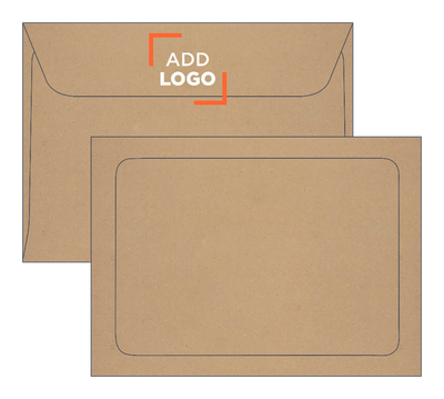Grocery Bag 28lb A7 Full Face Window Envelopes (5 1/4 x 7 1/4) with Peel & Seal
