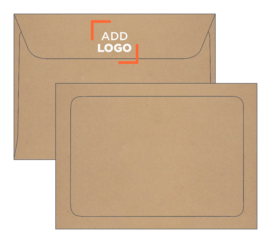 Grocery Bag 28lb A7 Full Face Window Envelopes (5 1/4 x 7 1/4) with Peel & Seal