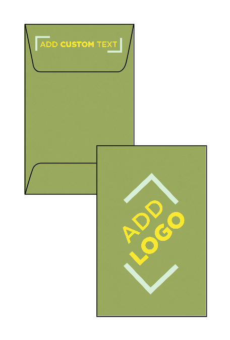 Olive Green 28lb #1 Coin Envelopes (2 1/4 x 3 1/2)