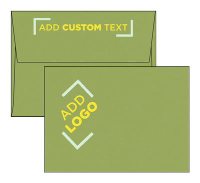Olive Green 28lb A6 Invitation Envelopes (4 3/4 x 6 1/2) with Peel & Seal