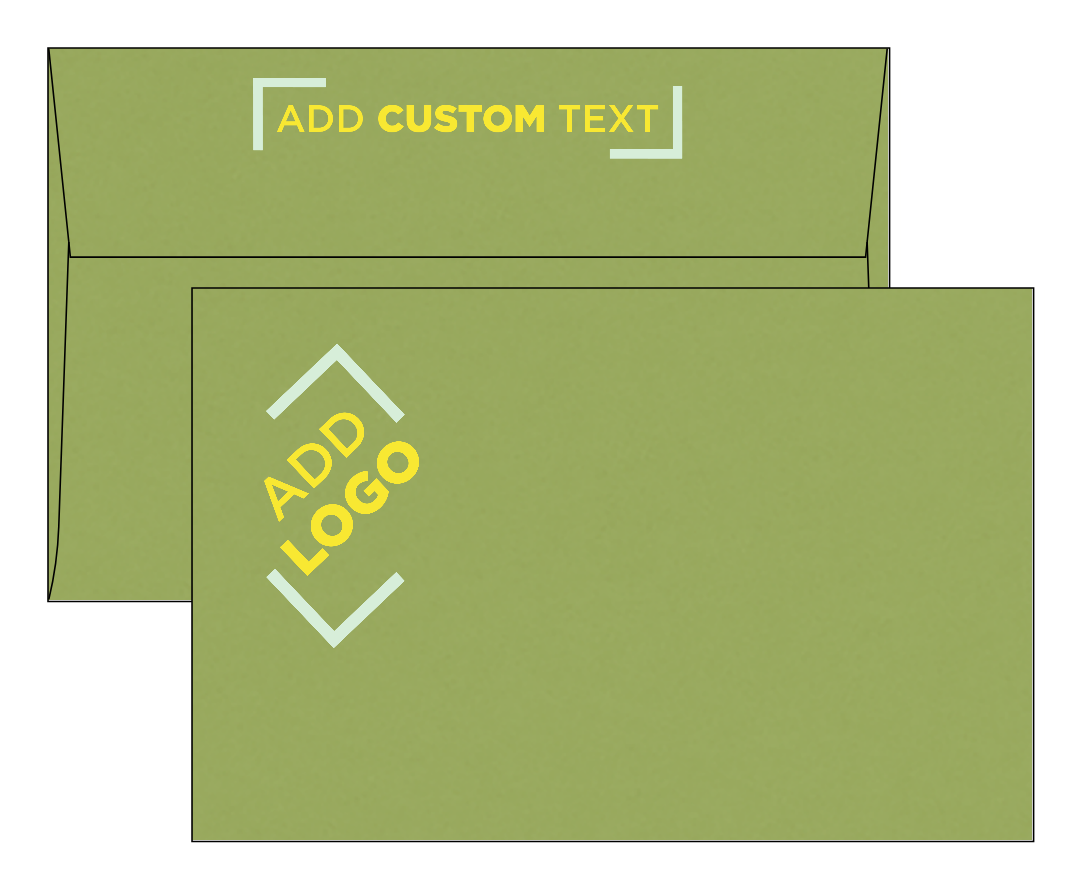 Olive Green 28lb A9 Invitation Envelopes (5 3/4 x 8 3/4) with Peel & Seal