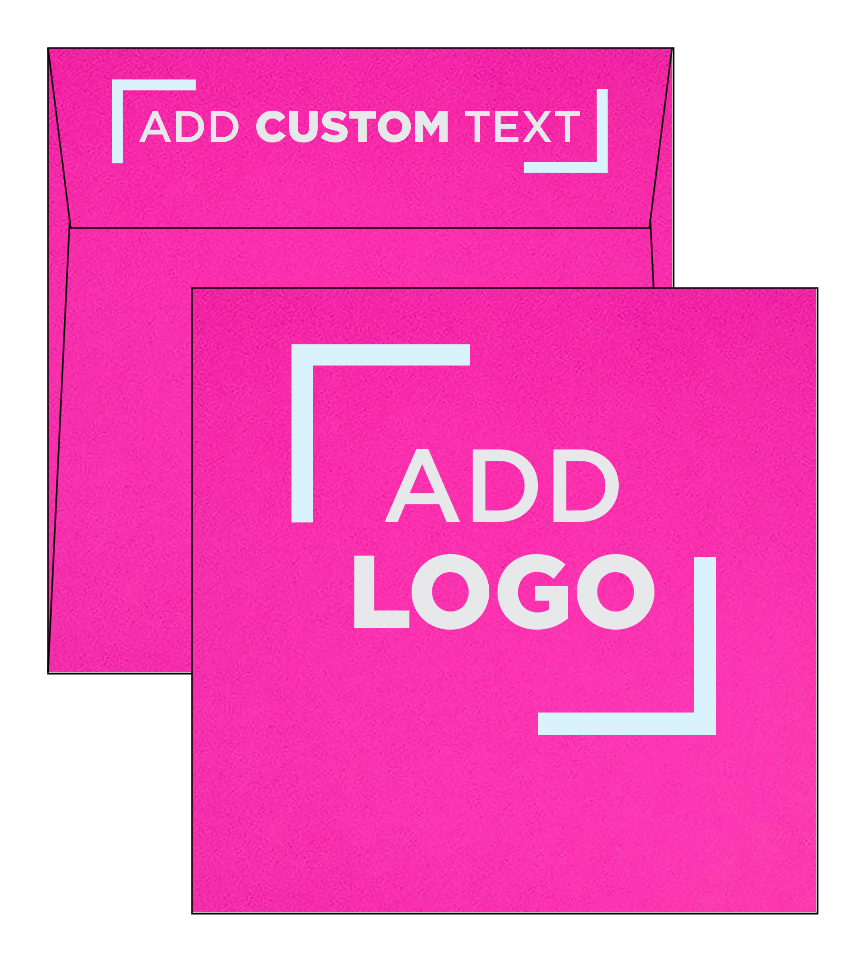 Fuchsia Pink Magenta 32lb 6 1/2 x 6 1/2 Square Envelopes with Peel & Seal