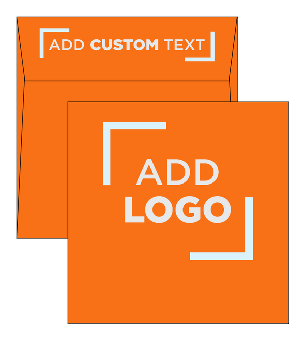 6 1/2 x 6 1/2 Square Envelope Peel & Seal - Mandarin - Envelopes
