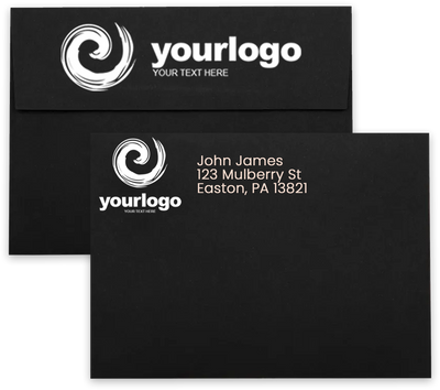 Smooth Midnight Black 32lb A7 Invitation Envelopes (5 1/4 x 7 1/4) with Peel & Seal