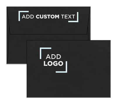 Smooth Midnight Black with Gold Foil Lining 32lb A4 Invitation Envelopes (4 1/4 x 6 1/4) with Peel & Seal