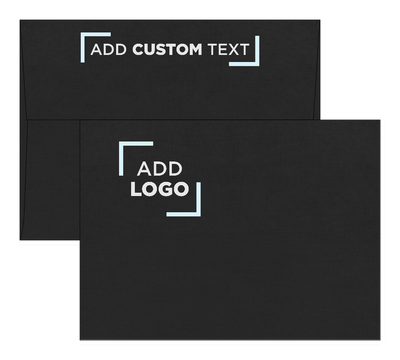 Smooth Midnight Black with Gold Foil Lining 32lb A7 Invitation Envelopes (5 1/4 x 7 1/4) with Peel & Seal