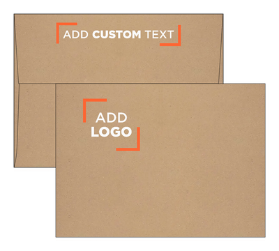 Grocery Bag with Gold Foil Lining 28lb A7 Invitation Envelopes (5 1/4 x 7 1/4) with Peel & Seal