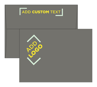 Dark Smoke Gray with Silver Foil Lining 32lb A7 Invitation Envelopes (5 1/4 x 7 1/4) with Peel & Seal