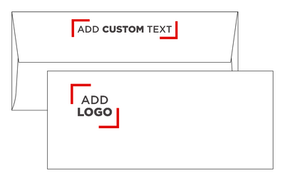 White with Gold Foil Lining 24lb #10 Square Flap Envelopes (4 1/8 x 9 1/2) with Peel & Seal