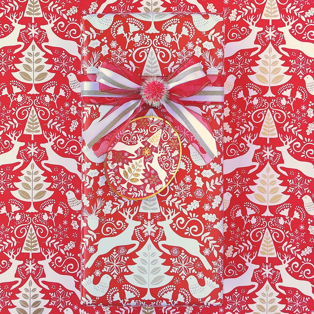 Scandinavian Red Scandinavian Red 24" x 208' Bulk Wrapping Paper (416 Sq Ft)