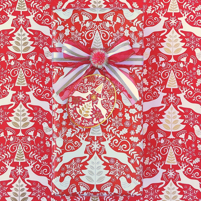 Scandinavian Red Scandinavian Red 30" x 208' Bulk Wrapping Paper (520 Sq Ft)