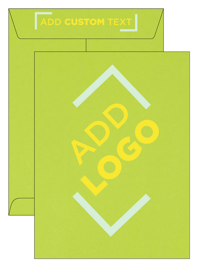 Wasabi Lime Green 32lb 9 x 12 Open End Envelopes with Peel & Seal