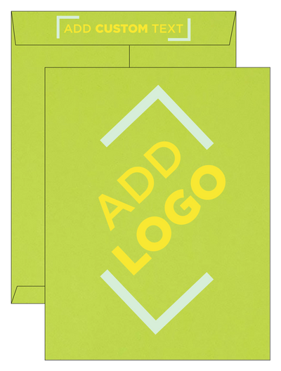 Lime Green 32lb 10 x 13 Open End Envelopes with Peel & Seal