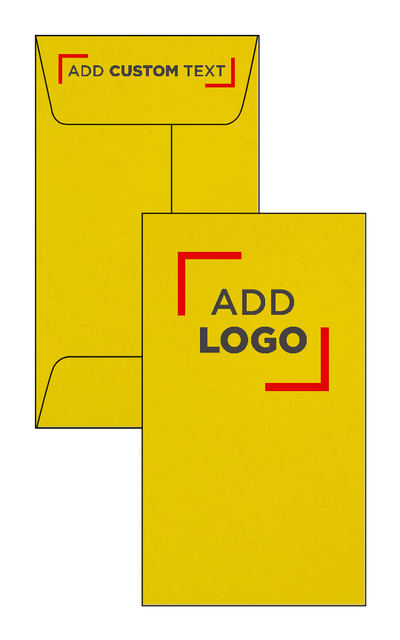 Citrus Yellow 32lb #5 1/2 Coin Envelopes (3 1/8 x 5 1/2) with Peel & Seal