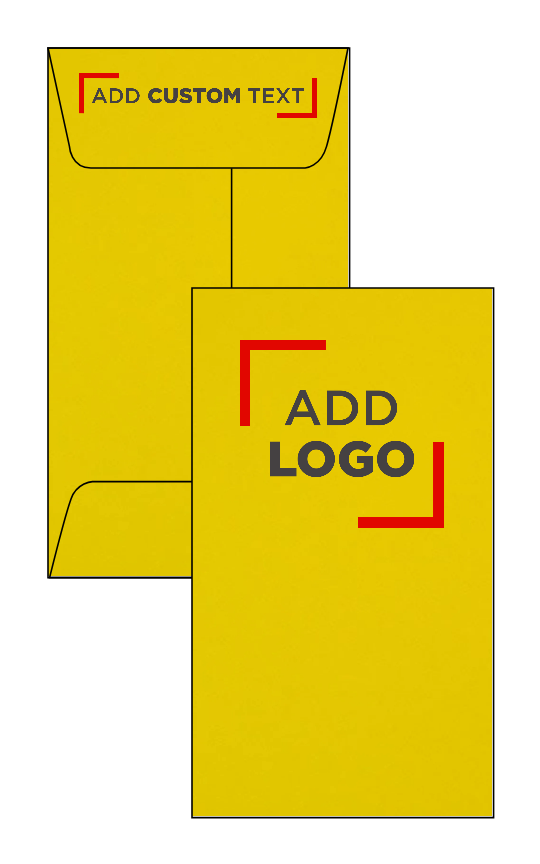 Citrus Yellow 32lb #5 1/2 Coin Envelopes (3 1/8 x 5 1/2) with Peel & Seal