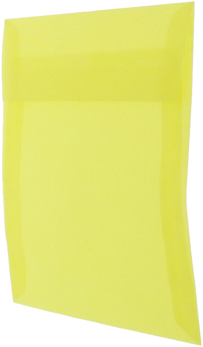 Primary Yellow Translucent 30lb 5 1/2 x 5 1/2 Square Envelopes