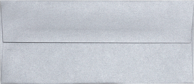 #10 Square Flap Envelopes (4 1/8 x 9 1/2) - Silver Metallic 32lb