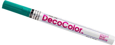 Teal Fine Line Opaque Paint Markers
