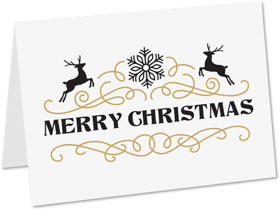 Merry Christmas A7 Foldover Card Set - 25 Pack