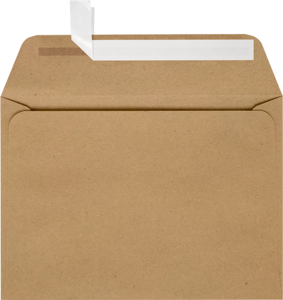 Grocery Bag 28lb A7 Full Face Window Envelopes (5 1/4 x 7 1/4) with Peel & Seal