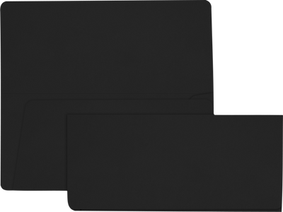 Smooth Midnight Black 32lb Boarding Pass Envelopes (3 7/8 x 8 1/2)