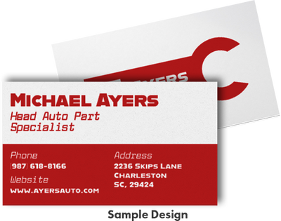 White 130lb 2 x 3 1/2 Flat Business Cards