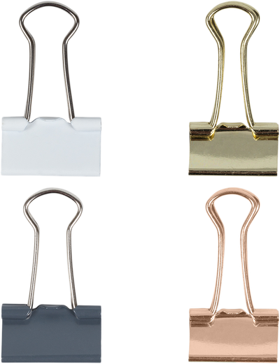 Business Assorted Small 19mm Binder Clips - 4 Packs of 25