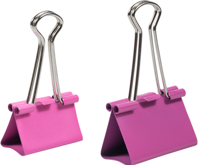 Pink Large 44mm & Medium 32mm Binder Clips