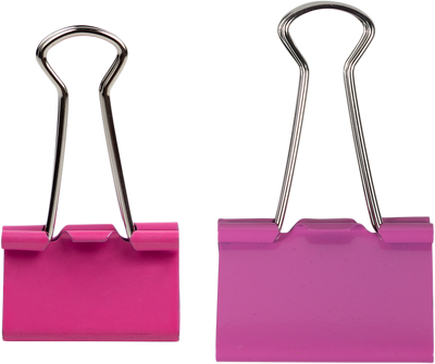 Pink Large 44mm & Medium 32mm Binder Clips
