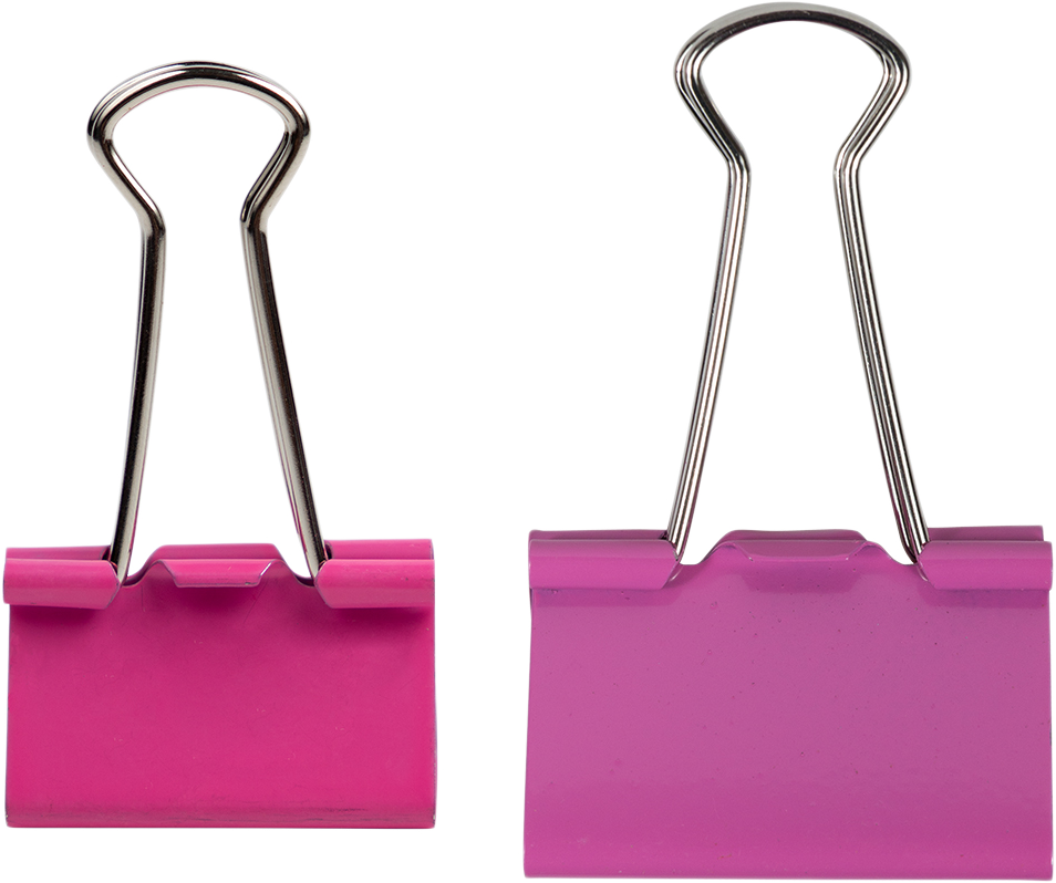 Pink Large 44mm & Medium 32mm Binder Clips
