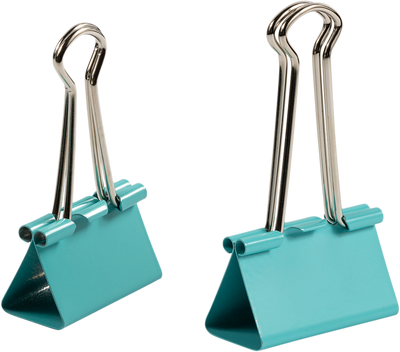 Teal Large 44mm & Medium 32mm Binder Clips
