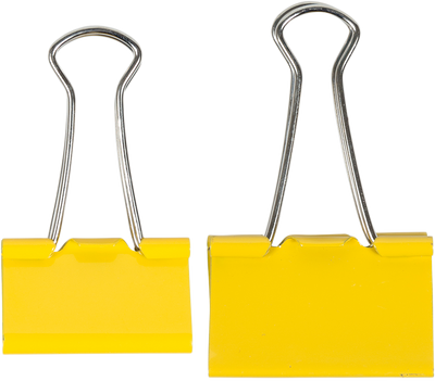 Yellow Large 44mm & Medium 32mm Binder Clips