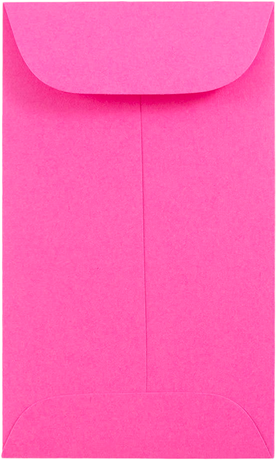 Fuchsia Pink Magenta 32lb #3 Coin Envelopes (2 1/2 x 4 1/4)