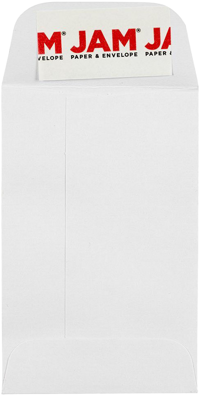 White 28lb #1 Coin Envelopes (2 1/4 x 3 1/2) with Peel & Seal