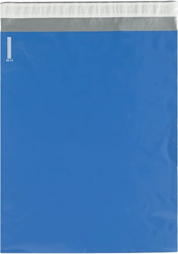 Blue 14lb 12 x 15 1/2 Poly Mailer with Peel & Seal