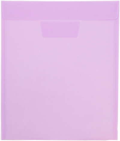 Lilac Purple Letter Open End Plastic Envelopes (9 3/4 x 11 3/4) with Tuck Flap