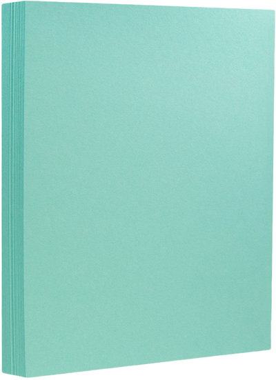 Turquoise Blue 130lb 8 1/2 x 11 Cardstock