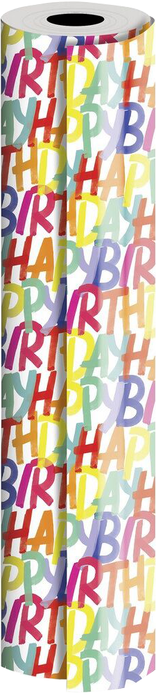 Rainbow Birthday Bulk Wrapping Paper (834 Sq Ft)