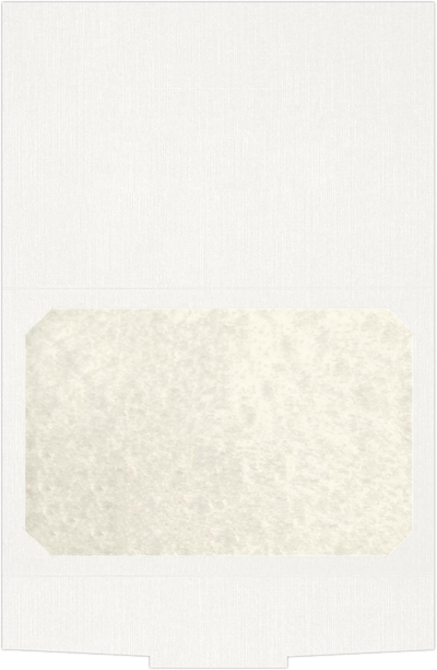 White Linen with Gold Foil Cross 6 1/2 x 9 1/2 Certificate Holders