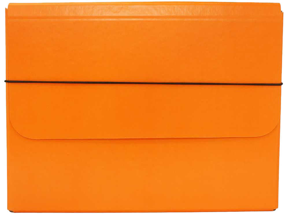Orange 10 x 13 1/4 x 1 1/4 Thick Elastic Portfolios