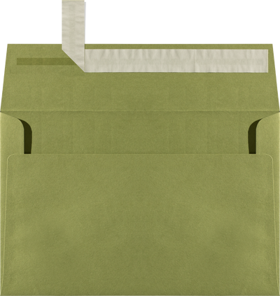 Olive Green 28lb A9 Invitation Envelopes (5 3/4 x 8 3/4) with Peel & Seal