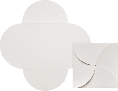 Natural White Cougar Petal Premium Invitations (6 1/4 x 6 1/4)