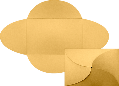Gold Metallic A7 Petal Invitations (5 x 7 )