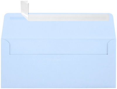 Baby Blue 32lb #10 Square Flap Envelopes (4 1/8 x 9 1/2) with Peel & Seal
