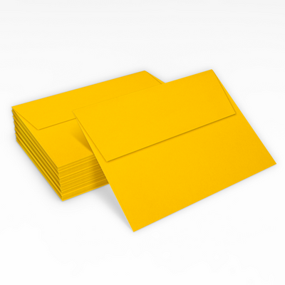 Sunflower Yellow 32lb A7 Invitation Envelopes (5 1/4 x 7 1/4) with Peel & Seal