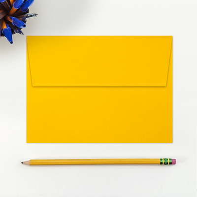 Sunflower Yellow 32lb A7 Invitation Envelopes (5 1/4 x 7 1/4) with Peel & Seal